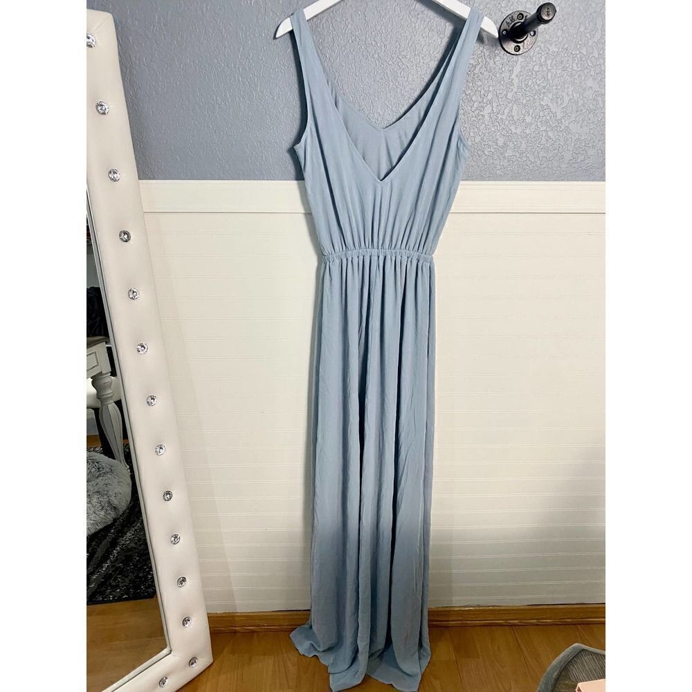 Mumu Blue Kendall V-Neck Formal Maxi Dress - Picture 5 of 5